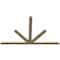 Ekena Millwork Saratoga Rough Sawn Timber Gable Bracket, Douglas Fir, 84"W x 53"H x 2"D x 4"F, 15/12 Pitch GBW084X53X0204SAR00RDF - alternate 5